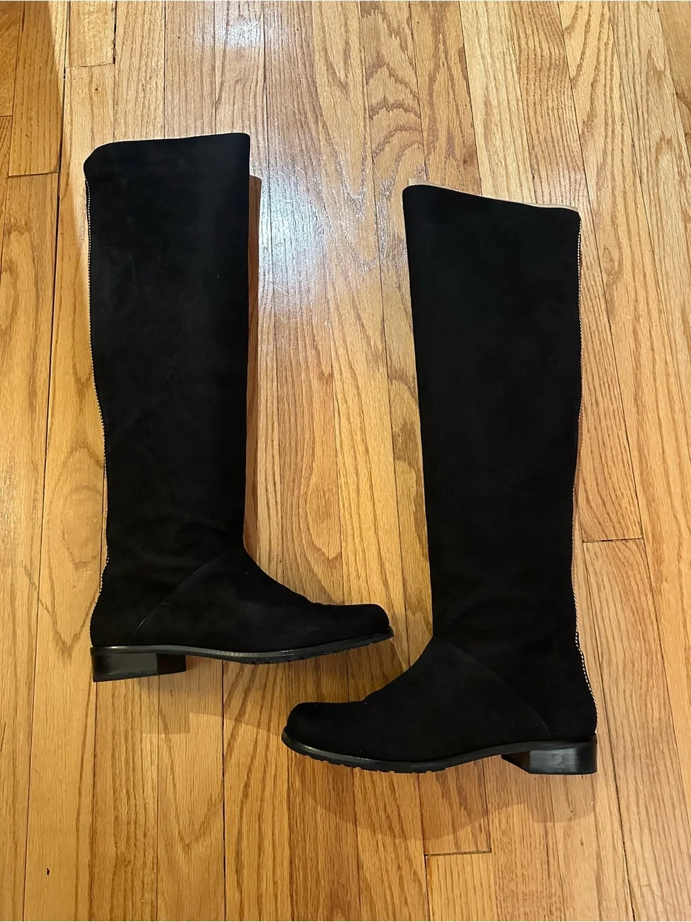 Stuart Weitzman Women’s Black BackTalk Knee-High Suede Boots Size 7.5